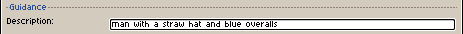 Character description field