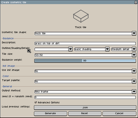 Setting reference image from generated frame